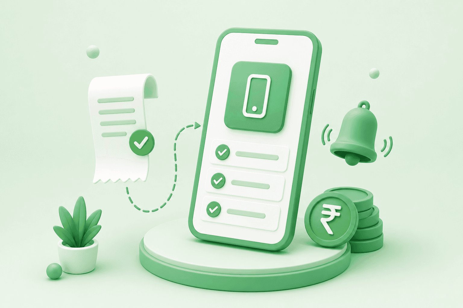 BlinkPic billing feature: Manage Billing on the Go — Check outstanding payments, send reminders, and record receipts from your phone. BlinkPic works perfectly on mobile.